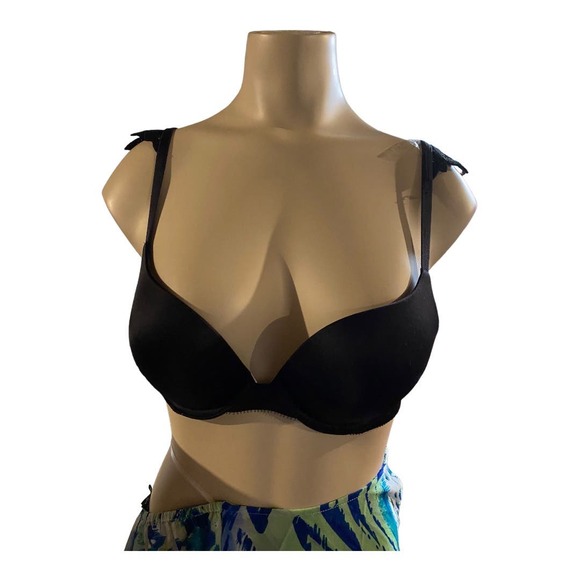 Victoria's Secret Size 34B Designer Bra Set Black Lace Choker Rare Sample New - Picture 4 of 6